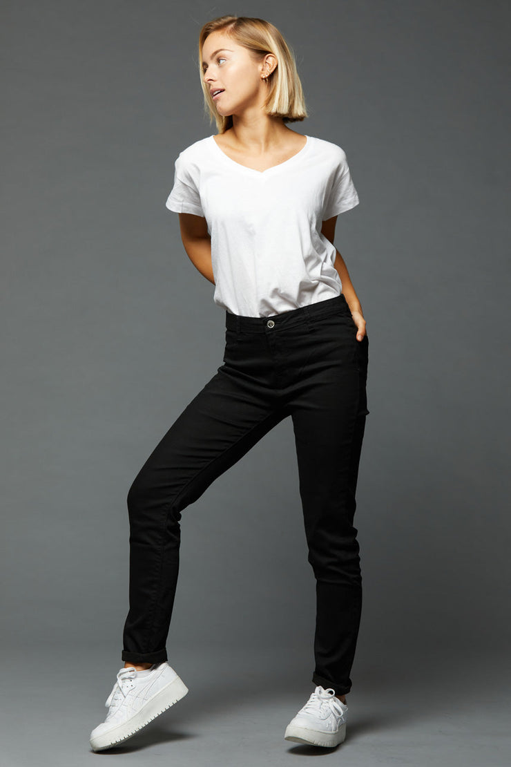 Jeans Stretch Femme Droit/Slim - TAL Noir